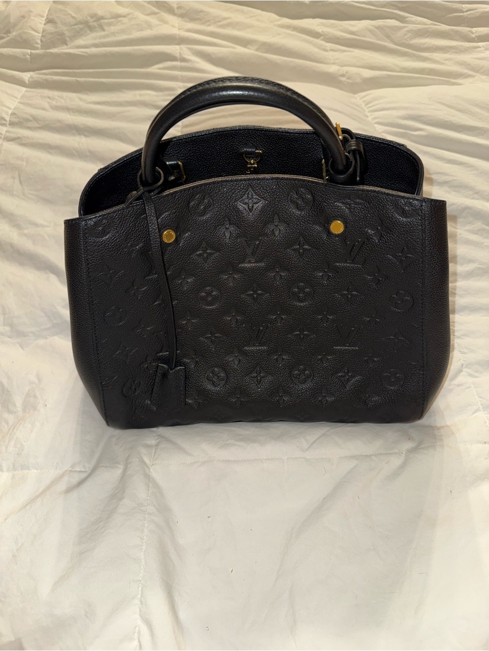 Montaigne Handbag Monogram Empreinte Leather MM